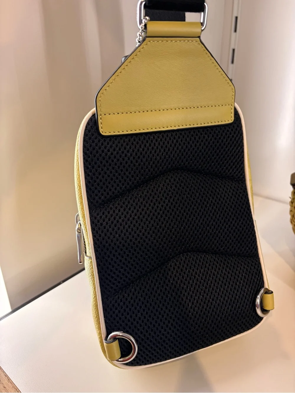 Coach staton signature yellow Signature Canvas Crossbody bag logo leather